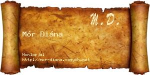 Mór Diána névjegykártya